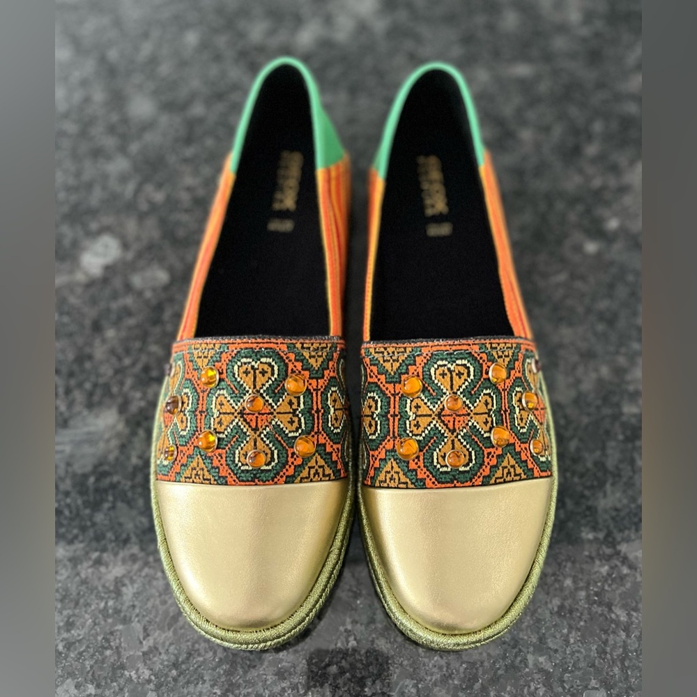 GEOX RESPIRA Women’s Flats with‎ Bohemian Design Size 9 NWOT